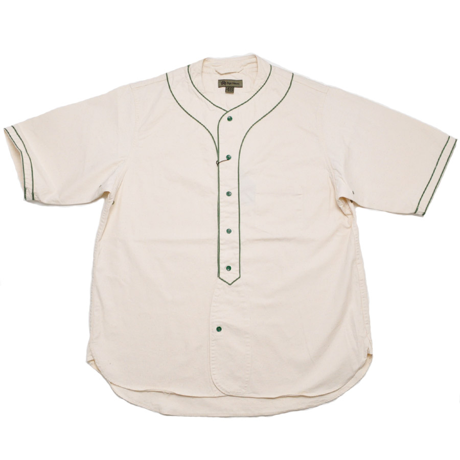 NIGEL CABOURN ナイジェルケーボン シャツ ベースボールシャツ ショートスリーブ - コットンツイル 80520011002の画像
