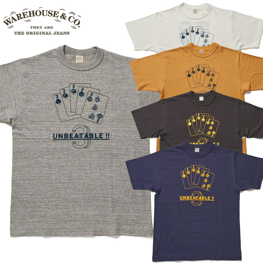 WAREHOUSE（ウエアハウス） Tシャツ Lot 4601 UNBEATABLE メンズ 半袖