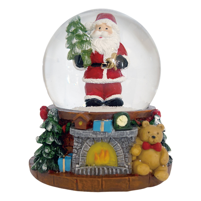 丸和貿易 スノードーム ファイヤープレイス クリスマス サンタ