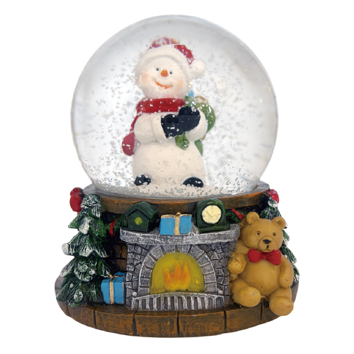 丸和貿易 スノードーム ファイヤープレイス クリスマス サンタ