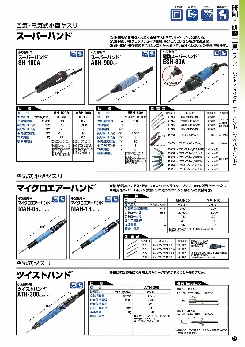 日東工器 マイクロエアーハンド(MAH-05・MAH-16)用 ダイヤモンドヤスリ