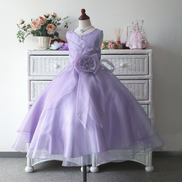 ファーストレディ,子供ドレス,サフラン紫