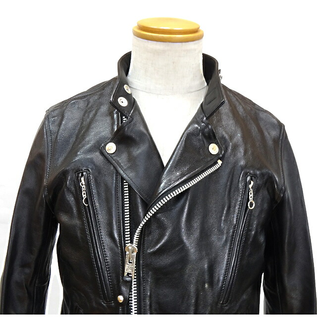 ジャケット・アウター Schott Leather Zip RidersJacket size34 Schott N.Y.C（ショット） Schott 3101048 ダブル ブレスト ライダース