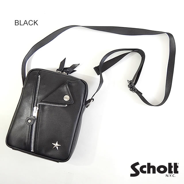 ショット レザー バッグ Schott 3129109 ミニライダース レザー ショルダー バッグ MINI RIDERS LEATHER  SHOULDER BAG 天然皮革 本革