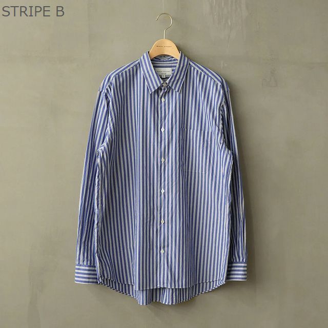 マニュアルアルファベット STRIPE LOOSE FIT RC SHIRTS MANUAL ALPHABET（マニュアルアルファベット） シャツ BASIC-RC-002 80