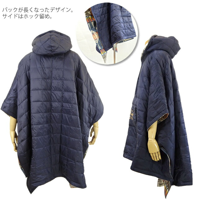PENDLETON × TAION ペンドルトンフード ポンチョ ダウンウール PENDLETON（ペンドルトン） × TAION × タイオン PDT-TON-223014