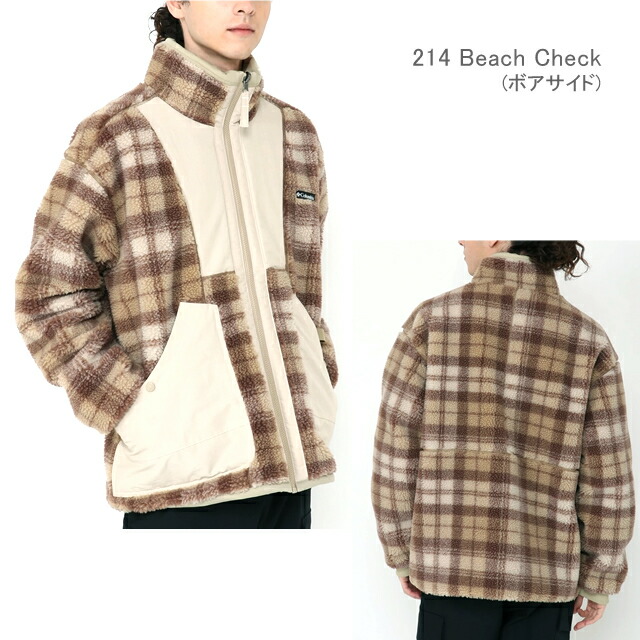 コロンビア フリース アウター ジャケット COLUMBIA  シカゴアベニュー パターンド リバーシブル フリース ジャケット CHICAGO AVENUE PATTERNED REVERSIBLE FLEECE JACKET PM0233 ボア キャンプ 防汚撥水撥油 防風 ストレッチ オムニシールド オムニウインドブロック BBQ 