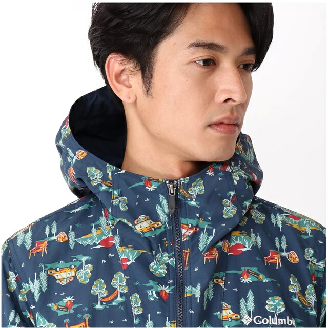 コロンビア アウター ジャケット マウンテンパーカー COLUMBIA PM1814 Hazen Patterned Jacket ヘイゼン パターンド ジャケットキャンプ マウンテンパーカー レインウェア 防汚撥水 サンプロテクション 紫外線 UV対策　パッカブル