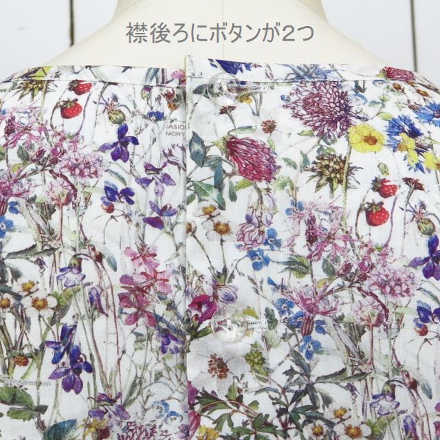J.sloane - リバティ柄 チビ襟2タックのシャツ（リバティ