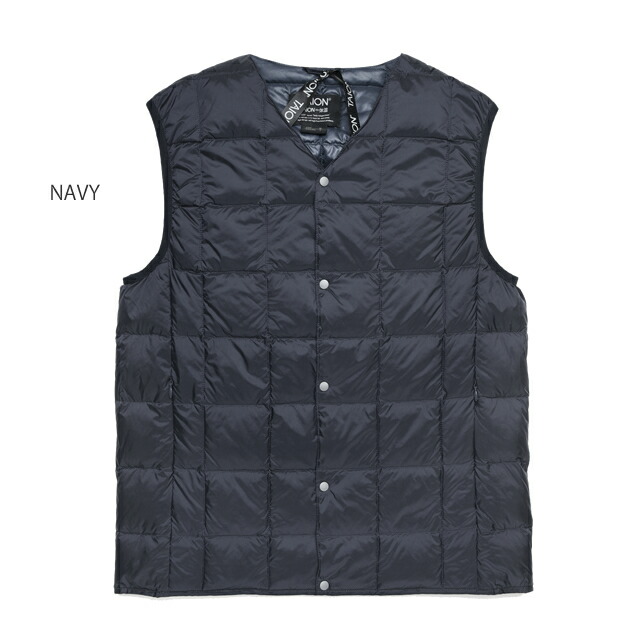 インナー ダウン ベスト TAION-001 TAION V NECK DOWN VEST タイオン Vネック ダウン ベスト 前あき キャンプ アウトドア高品質 リーズナブル 800FLP