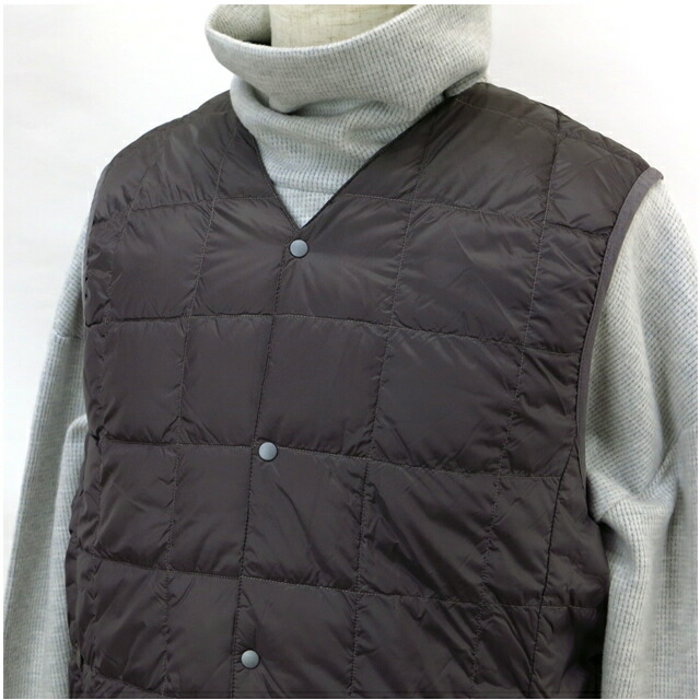 インナー ダウン ベスト TAION-001 TAION V NECK DOWN VEST タイオン Vネック ダウン ベスト 前あき キャンプ アウトドア高品質 リーズナブル 800FLP