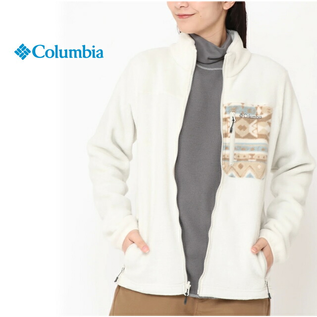 コロンビア フリース アウター レディース ジャケット COLUMBIA XL5820 バックアイスプリングス ウィメンズジャケットJACKET 軽量薄手フルジップYURIEネイティブ柄 インターチェンジ