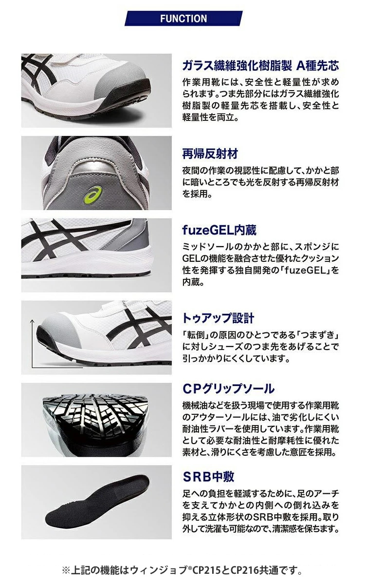 アシックス(asics) 安全靴 ウィンジョブ CP215 1273A079.100 カラー