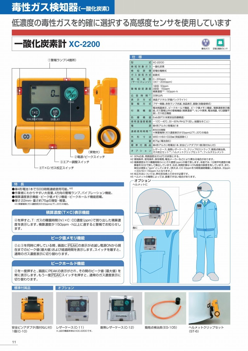 97%OFF!】 ORANGE TOOL TOKIWA新コスモス 装着型一酸化炭素濃度計