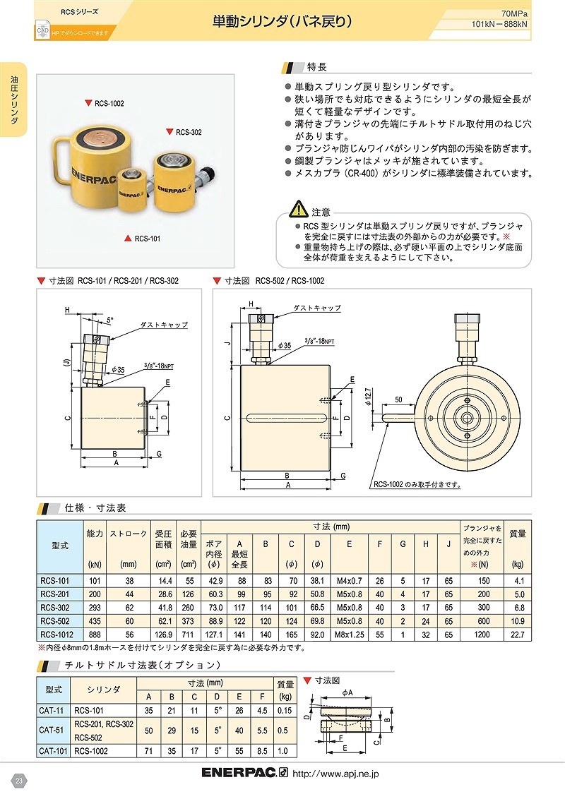 買取 ENERPAC(エナパック) 単動シリンダ (101kN×ST38mm) RCS-101 ファースト店 - 通販 - 正規総輸入元 -musicandyou.co.uk 買取 ENERPAC(エナパック) 単動シリンダ (101kN×ST38mm) RCS-101 ファースト店 - 通販 - 正規総輸入元 -musicandyou.co.uk