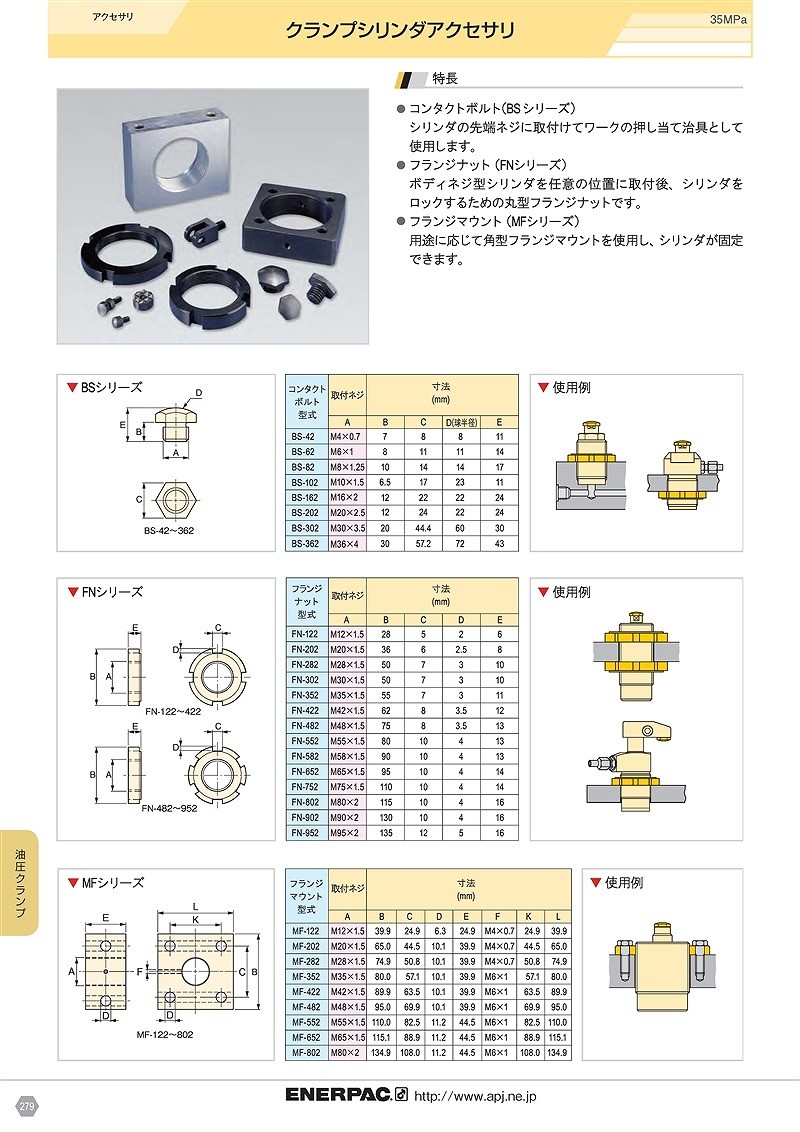 大得価限定SALE ENERPAC(エナパック) ファーストPayPayモール店 - 通販 - PayPayモール コンタクトボルト (M6×1) BS-62 大人気好評