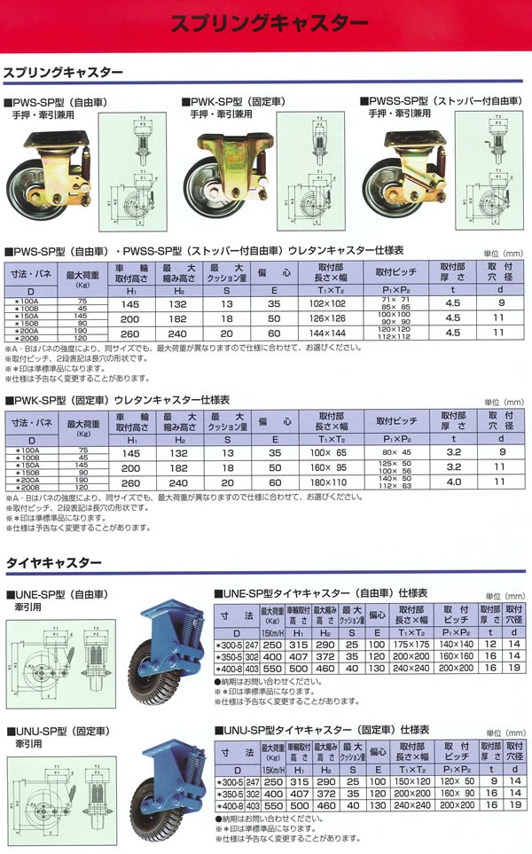 セール特別価格 末廣車輌(スエヒロ) UNU-SP型 スプリングタイヤ