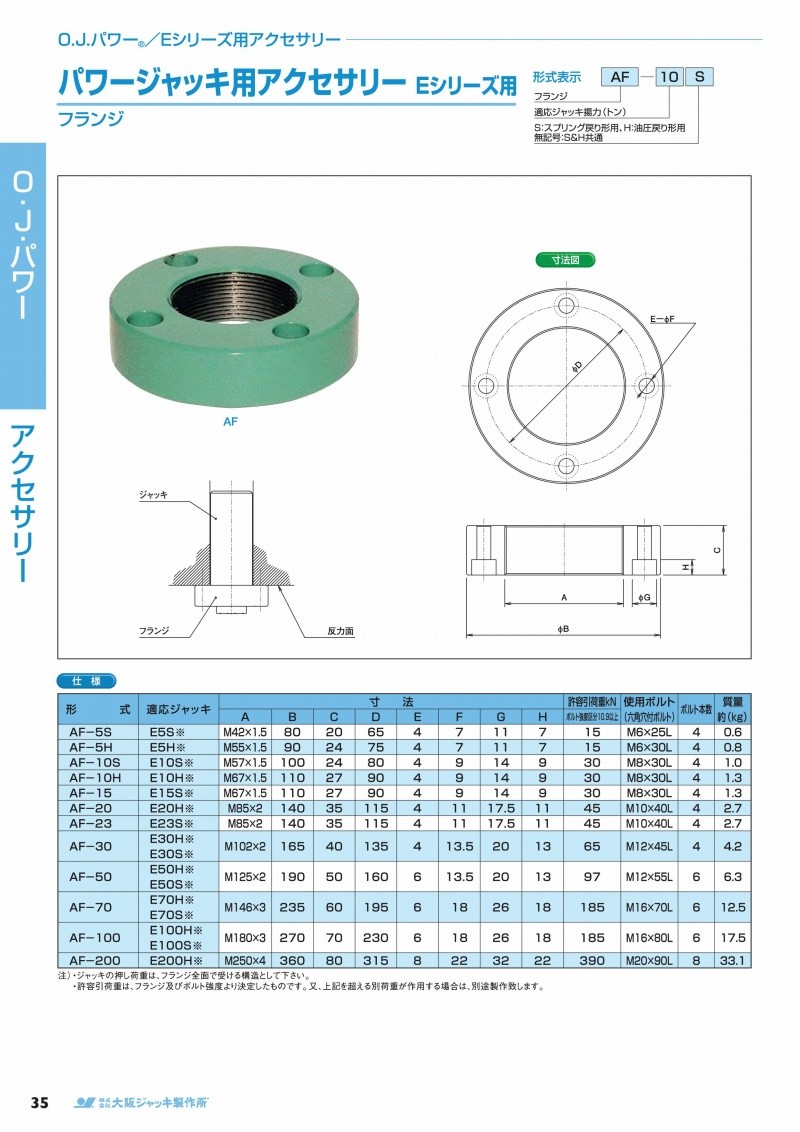 予約販売品】 大阪ジャッキ E23S25 パワージャッキＥ形単動式 kead.al