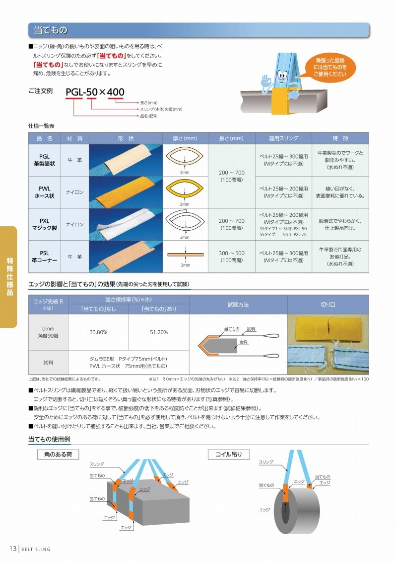 大人気大人気田村総業 (ベルトスリング・ナイロンスリング) 当てもの 革製筒状 PGL-100-400 物流、運搬用 