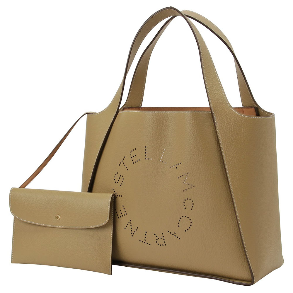 【美品】ステラマッカートニー ケース エコ パンチングロゴ ピンクベージュ Stella McCartney（ステラ・マッカートニー） STELLA McCARTNEY 502793