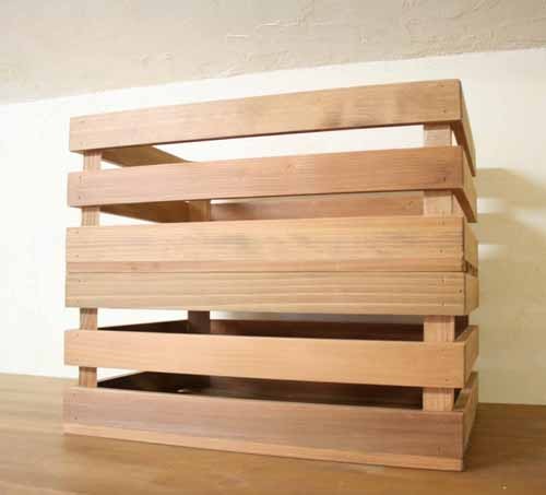 ウッドコンテナボックス 木箱 ボックス 収納 コンテナボックス ワイン