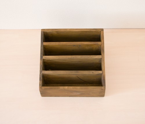 レターカードラック 木箱 収納 ボックス カードスタンド CD ポスト