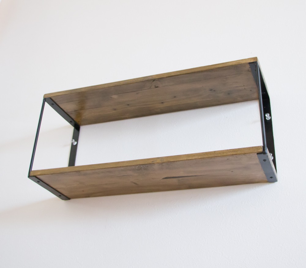 ウォールシェルフ 2段 48cm ウォールラック 壁掛けラック CDラック