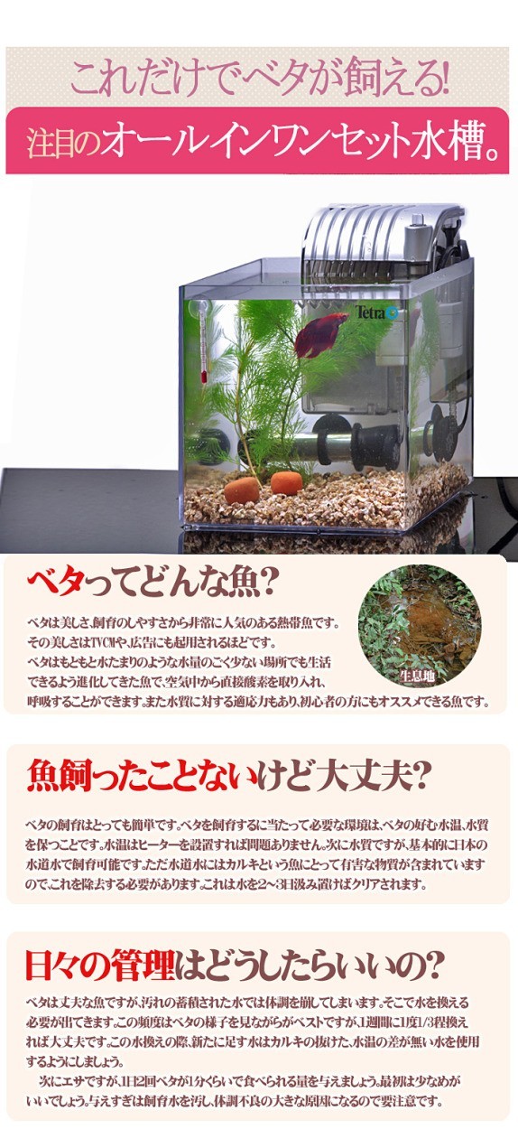 水作 ベタ飼育セット Amazon | Mipcase ベタ 水槽 ベタ 飼育セット セット ホーム 園