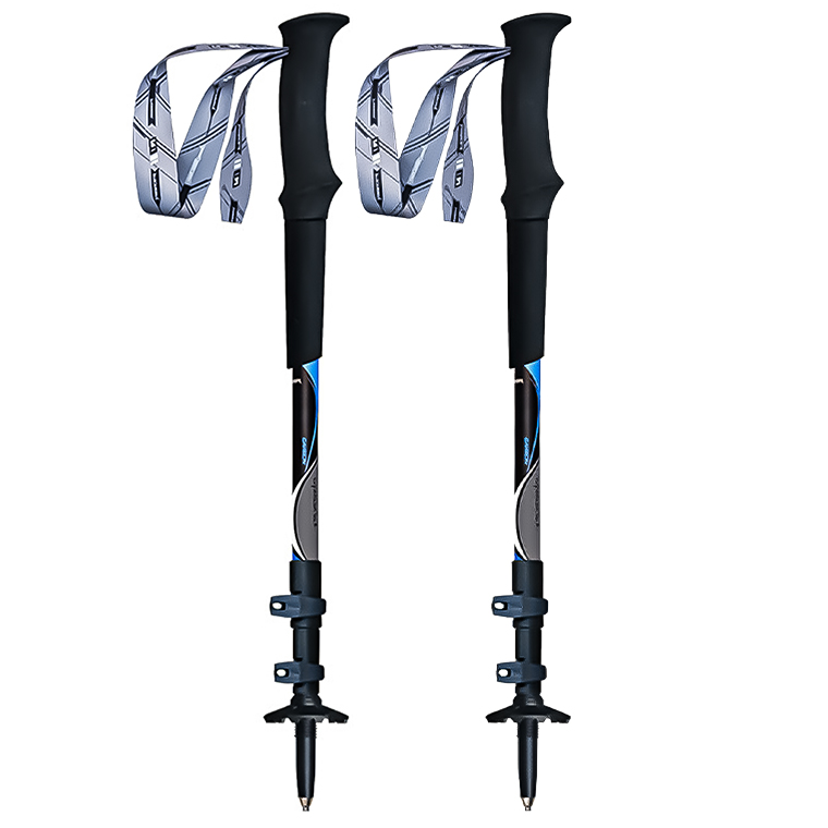 トレッキングポール カーボン製 2本セット 超軽量149g 最少55cm ラバーキャップ2個、キャリーバック付き |  | 01