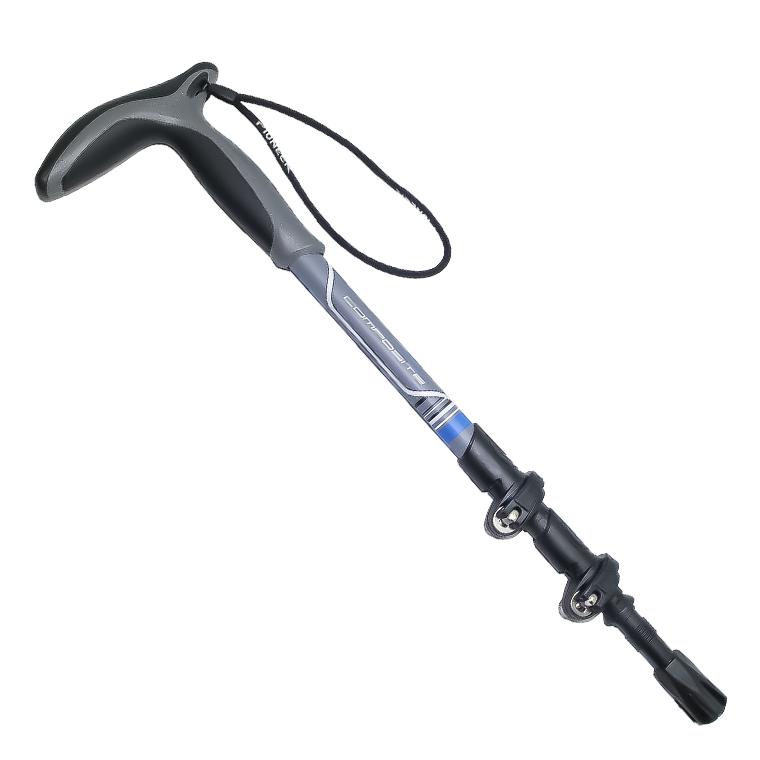 トレッキングポール カーボン製 軽量 1本のみ 登山 ストック スティック Tグリップ 杖 伸縮式 コンパクト ハイキング ウォーキング エルゴノミック |  | 02