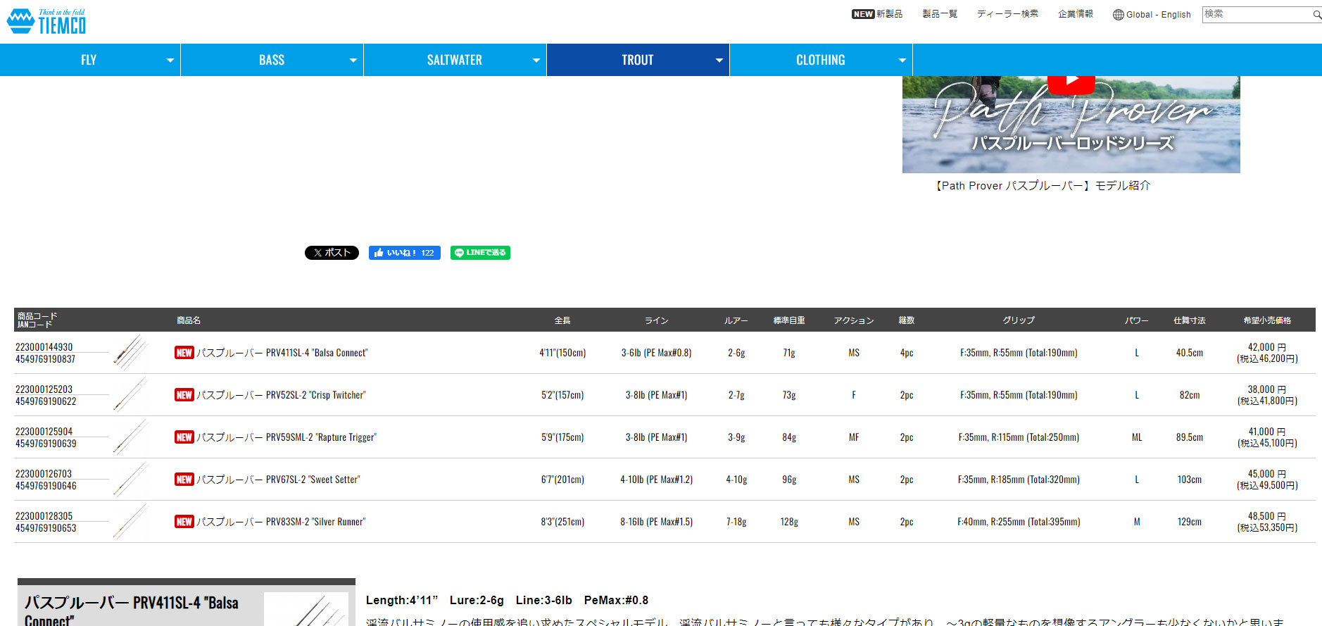 25%OFFセール】 パスプルーバー PRV67SL-2 