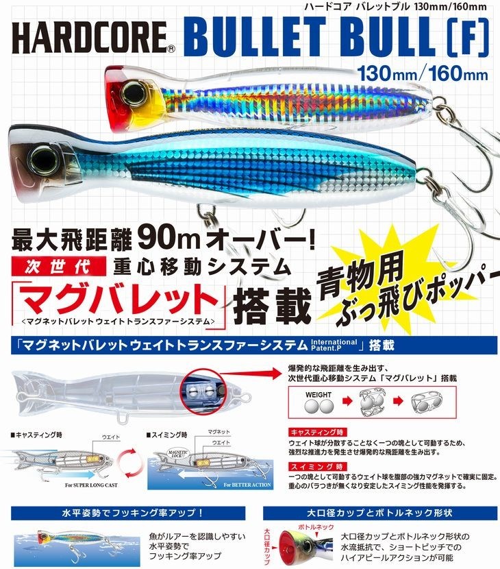 HARDCORE DUEL ハードコア バレットブル 100mm 30g シーバス ヒラマサ