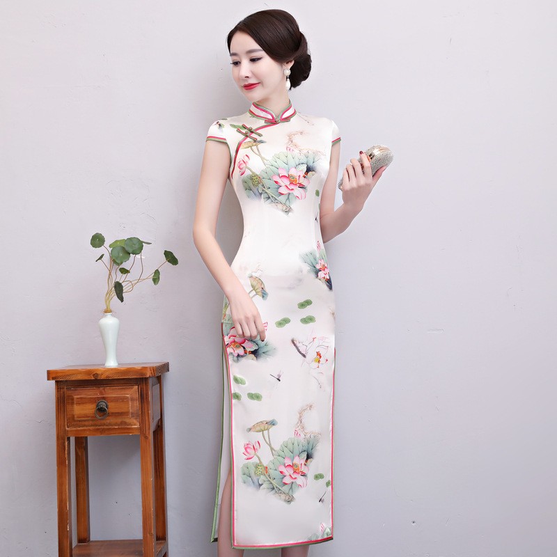 超美品 チャイナドレス レディース 大人可愛い 着痩せ オシャレ 中国風 ワンピース 半袖 春 秋 タキシード シルク ロング 花 006 楽天市場 Kuljic Com