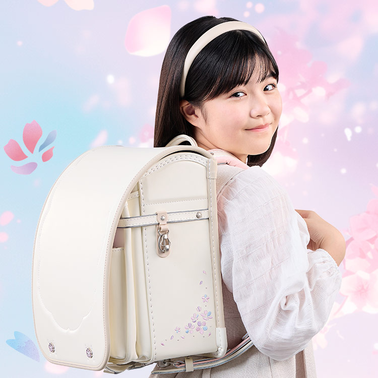【早割10％オフ】フィットちゃん ランドセル はなえみ 安ピカッ 楽ッション 女の子 2027年 日本製 国産 おすすめ 桜 サクラ かわいい ブラウン 茶色 ネイビー 白_3