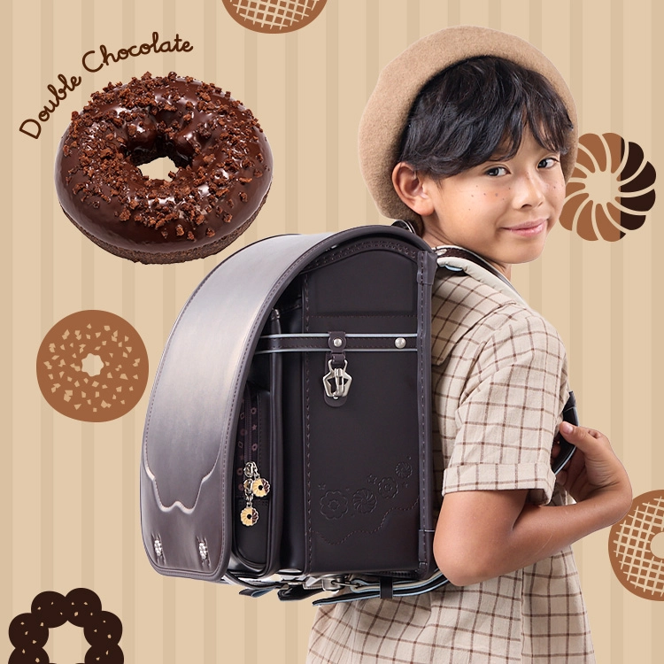 【早割10％OFF】フィットちゃん ランドセル ミスタードーナツコラボ 安ピカッ 楽ッション 女の子 2027年 日本製 黄 紫 水色 ピンク ベージュ 軽量 軽い ミスド_8