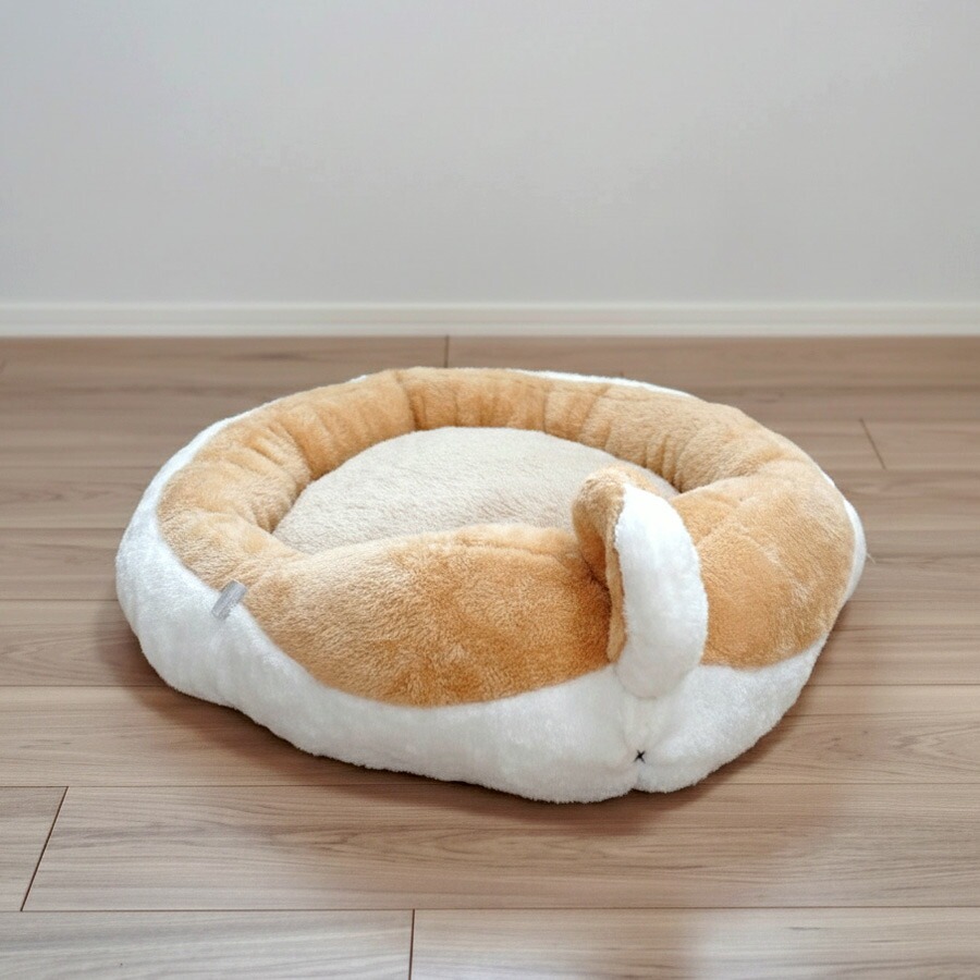 犬 柴けつベッド ペットベッド 丸型 洗える かわいい ふわふわ 犬用