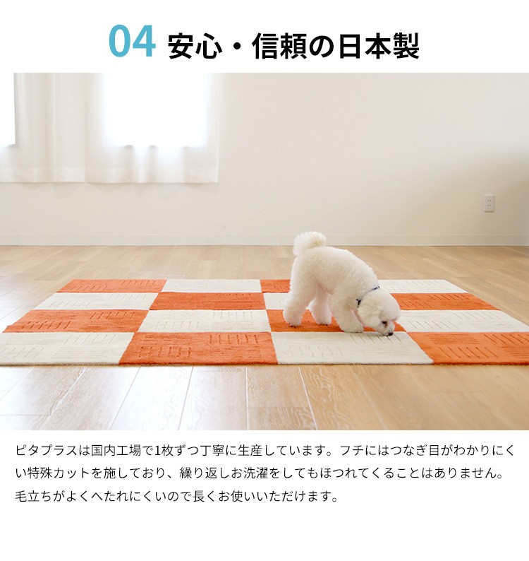 ピタプラスPET タイルカーペット 正方形 約60cm×60cm 1枚 : ペット