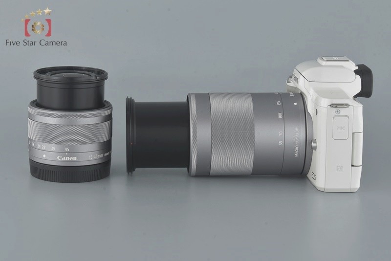 キヤノン 【中古】Canon EOS Kiss M ダブルズームレンズキット