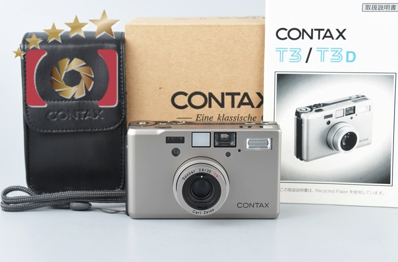 contax T3 ブラック コンパクト フィルム カメラ ダブルティース contax T3 ブラック コンパクト フィルム カメラ ダブルティース