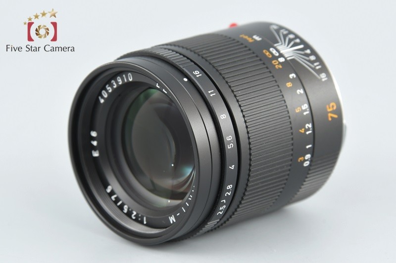 【中古】Leica ライカ SUMMARIT-M 75mm f/2.5 E46 11645 ブラック 12460メタルフード付属