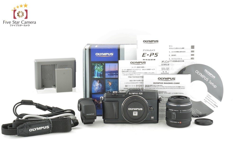 【中古】OLYMPUS オリンパス PEN E-P5 ブラック 14-42 レンズキット