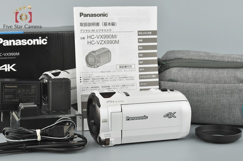 中古】Panasonic パナソニック HC-VX990M ホワイト デジタル4Kビデオ