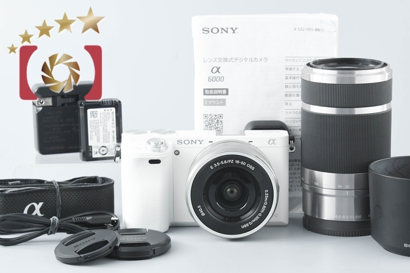 【中古】SONY ソニー α6000 ILCE-6000Y ダブルズームレンズキット ホワイト