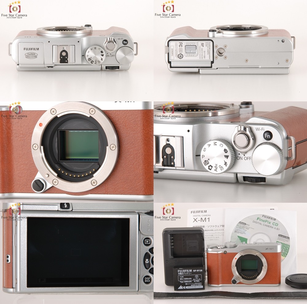 中古】FUJIFILM 富士フイルム X-M1 ブラウン ミラーレス一眼カメラ