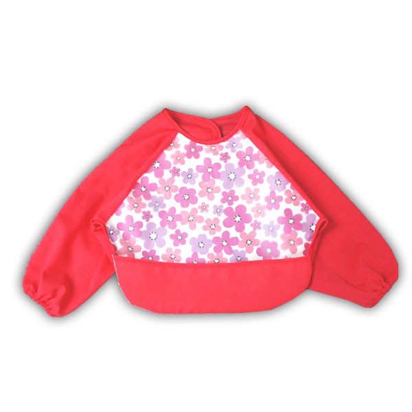 【レビューを書いてメール便送料無料】袖あり ベビー お食事エプロン 選べる3枚セット よだれかけ ポケット スタイ 防水 かわいい 赤ちゃん 保育園 幼稚園 長袖 |  | 02