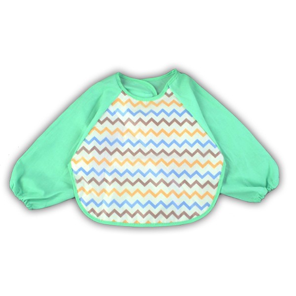 【レビューを書いてメール便送料無料】袖あり ベビー お食事エプロン 選べる3枚セット よだれかけ ポケット スタイ 防水 かわいい 赤ちゃん 保育園 幼稚園 長袖 |  | 05