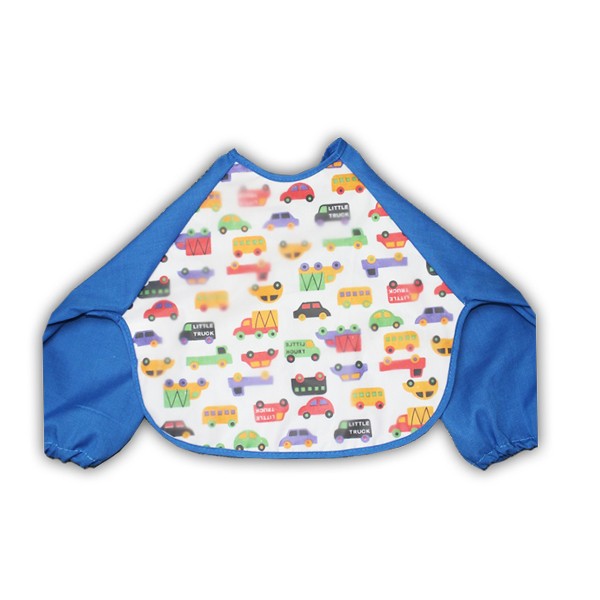 【レビューを書いてメール便送料無料】袖あり ベビー お食事エプロン 選べる3枚セット よだれかけ ポケット スタイ 防水 かわいい 赤ちゃん 保育園 幼稚園 長袖 |  | 06