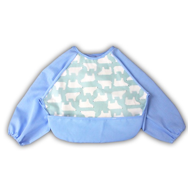 【レビューを書いてメール便送料無料】袖あり ベビー お食事エプロン 選べる3枚セット よだれかけ ポケット スタイ 防水 かわいい 赤ちゃん 保育園 幼稚園 長袖 |  | 08