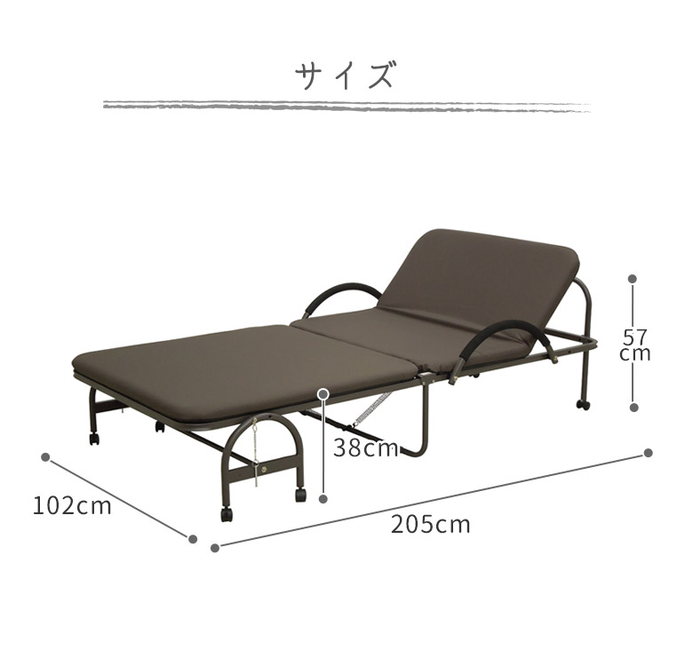 最終値下げ　キャスター付き折りたたみベッド ブラック　メッシュ素材シングルサイズ 楽天 折りたたみベッド リクライニングベッド シングル