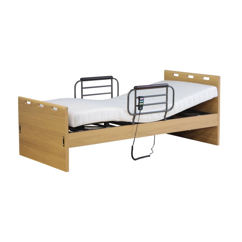 電動ベッド 2モーター シングル 介護 介護ベッド 電動 高さ調整 電動リクライニングベッド サイドガード リクライニング ベッド 6段階調整_3